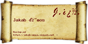 Jakab Ámos névjegykártya